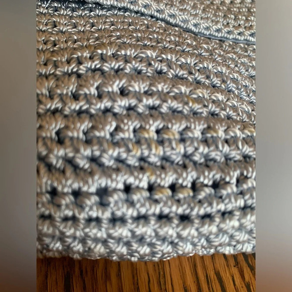 The sak knitted crochet y2k purse, light blue knit shoulder bag mini - Picture 7 of 9